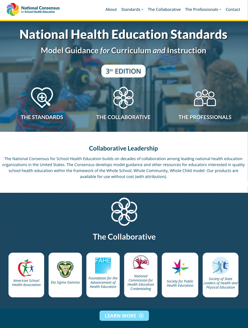 National Consensus for School Health Education © Jack Suter. All rights reserved.