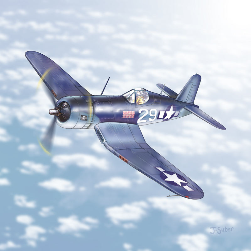 Vought F4U Corsair Illustration  © Jack Suter. All rights reserved.